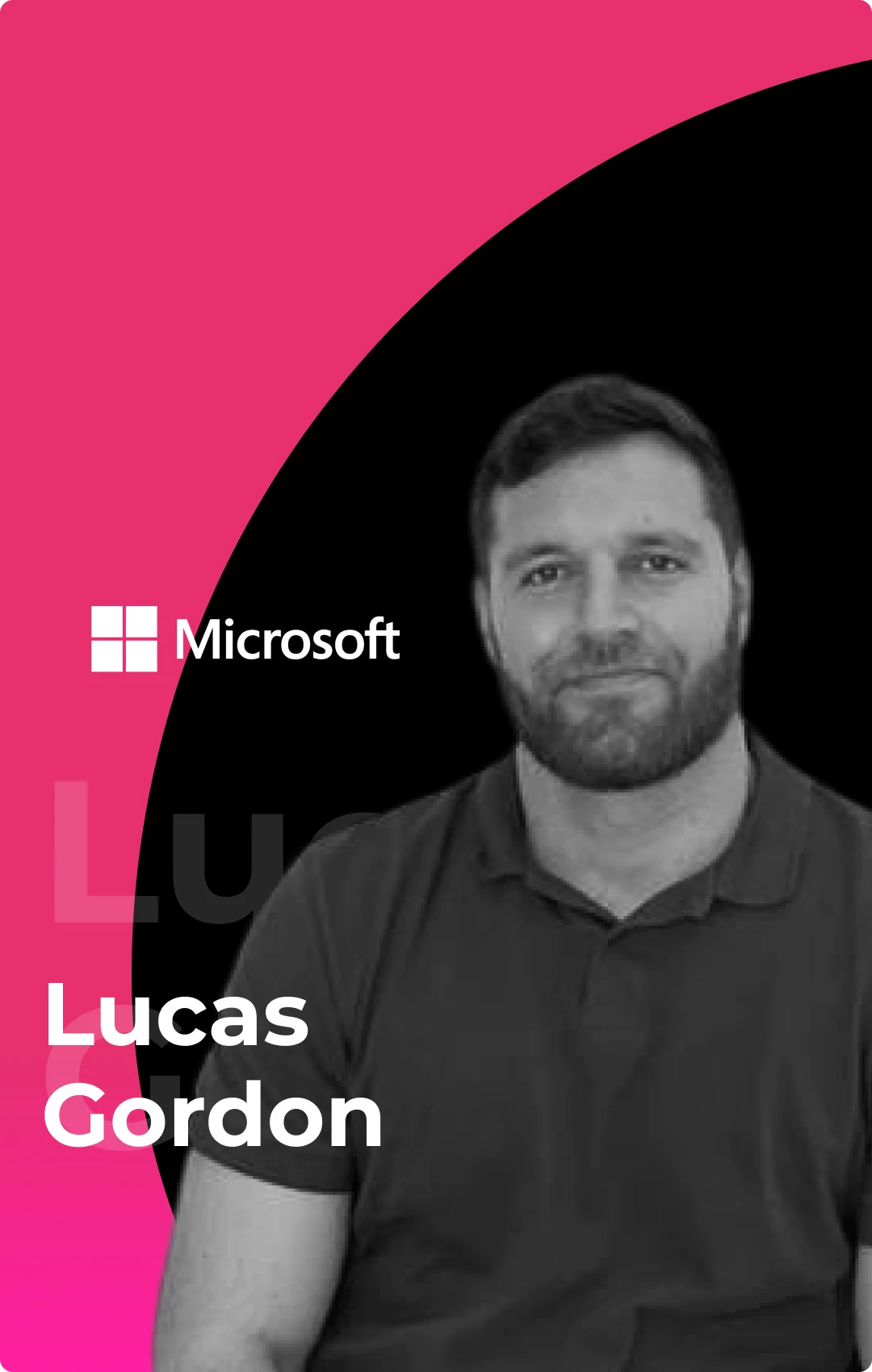 Prelegent Lucas Gordon pion