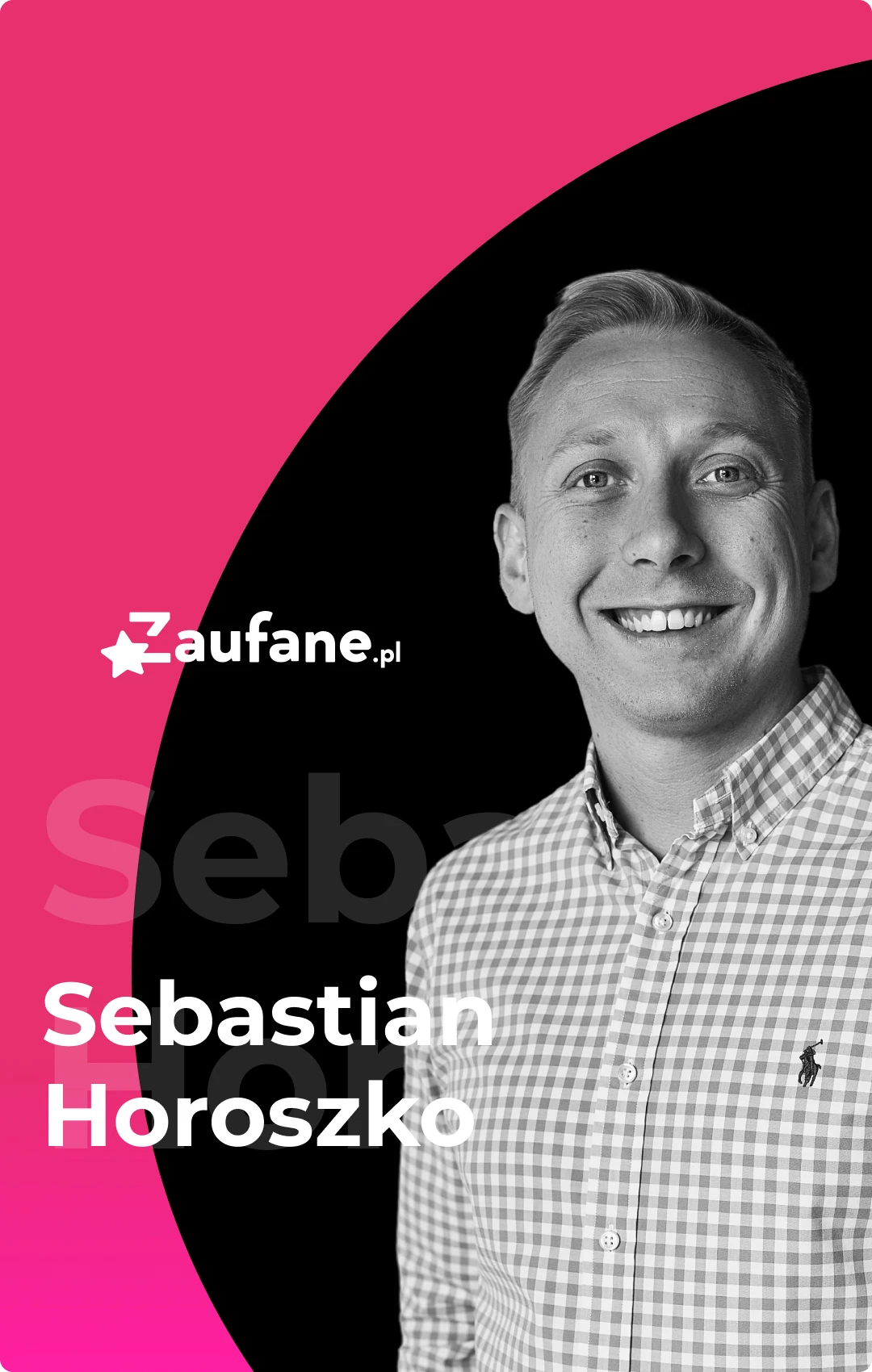 Prelegent Sebastian Horoszko pion